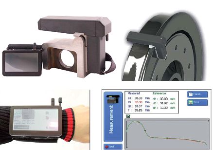 Perfilmetro laser: Medidor de perfil de friso (flange) de rodas ferrovirias